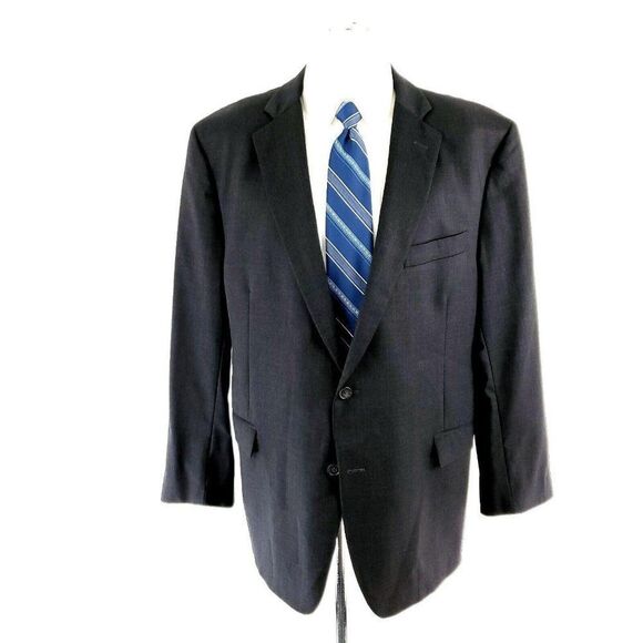 Brooks Brothers 1818 Regent Wool 2 Button Suit Jacket 42R Gray Estrato By Trabal - Picture 3 of 12